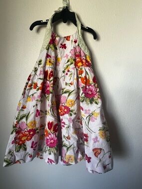 Janie and Jack Floral Halter Dress Girls Size 5T Spring Easter